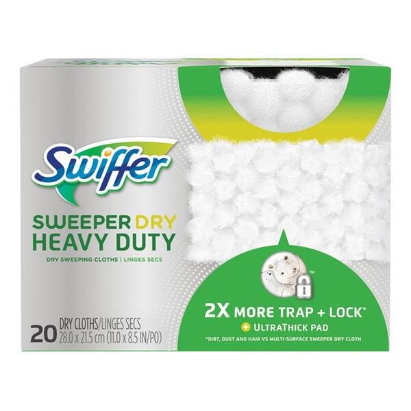 Swiffer 1899970 11 x 8.5 in. Heavy Duty Cloth Refill Pad - 20 Count